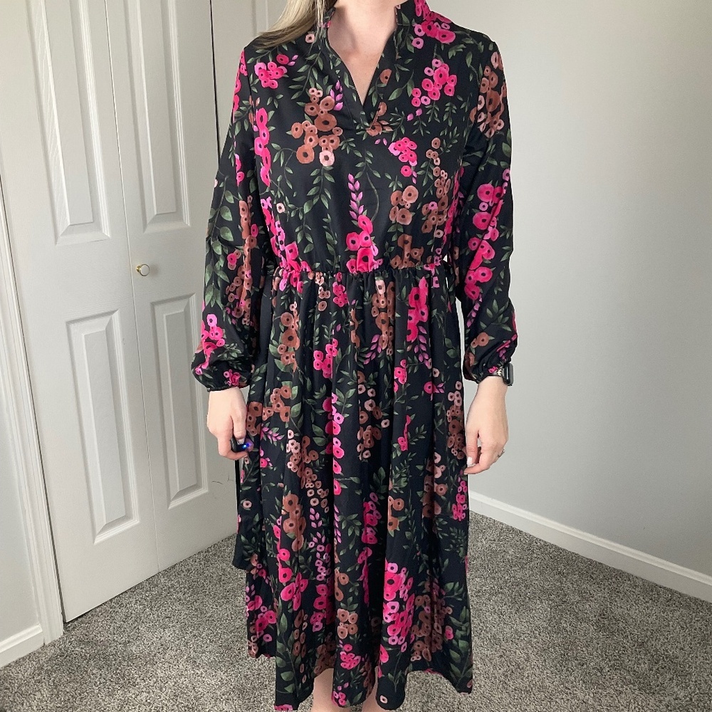 Floral Midi Dress - Excellent Condition!